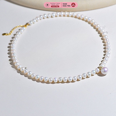 Dây Chuyền Ngọc Trai Size 6-7ly Mặt Tròn Tinh Tế, Hiện Đại - Ngọc Trai Trường Thịnh