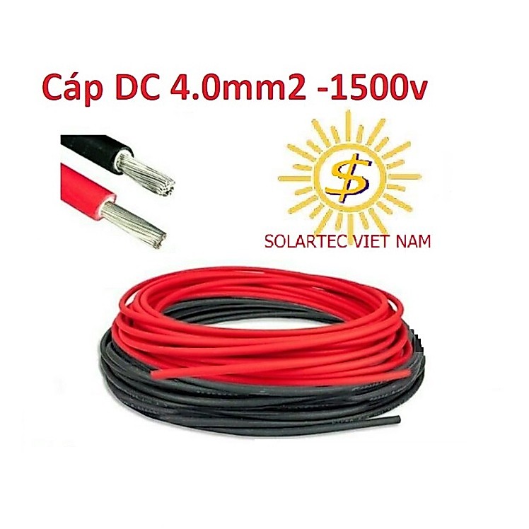 Dây cáp điện năng lượng mặt trời DC 4.0 mm2 - 1500V, DC 6.0 mm2 - 1500V