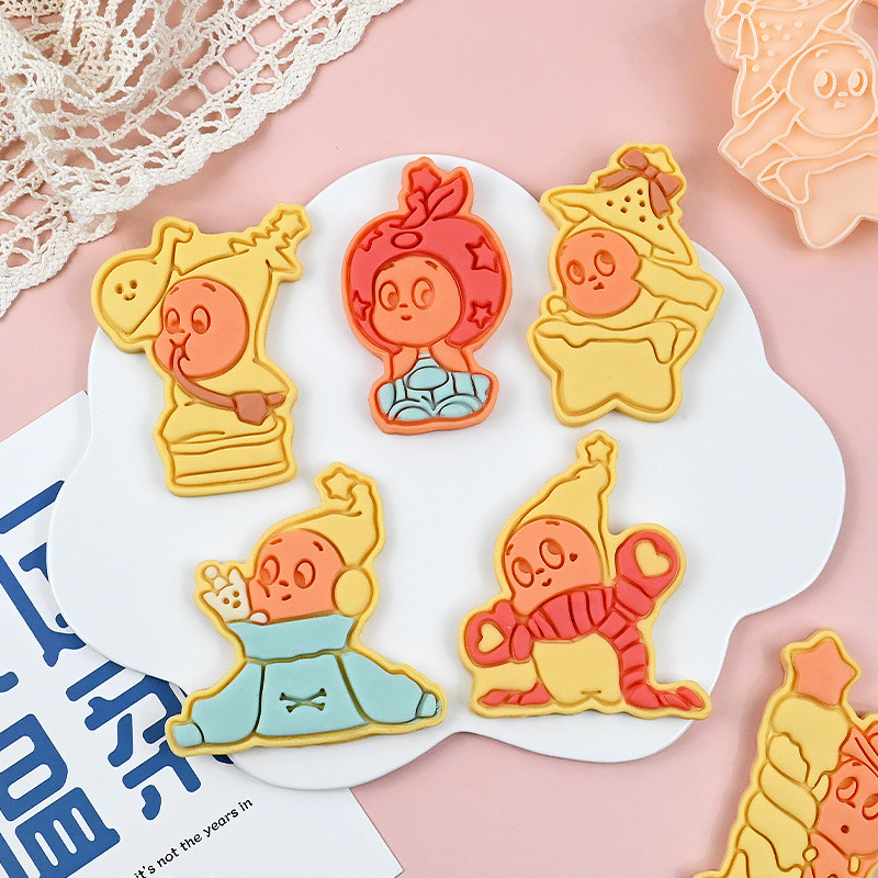 Khuôn Nhấn Hình Star People Hoạt Hình - Làm Bánh Cookie, Fondant, Trang Trí Bánh Kem Sinh Nhật