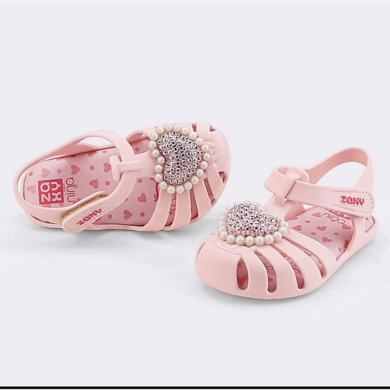 [Auth] Rọ tim hạt Zaxy hồng nhạt size 8us