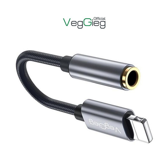 Cable chuyển Lightning ra 3.5mm VEGGIEG V-A619. Cáp chuyển từ Lightning ra 3.5 VEGGIEG V-A619