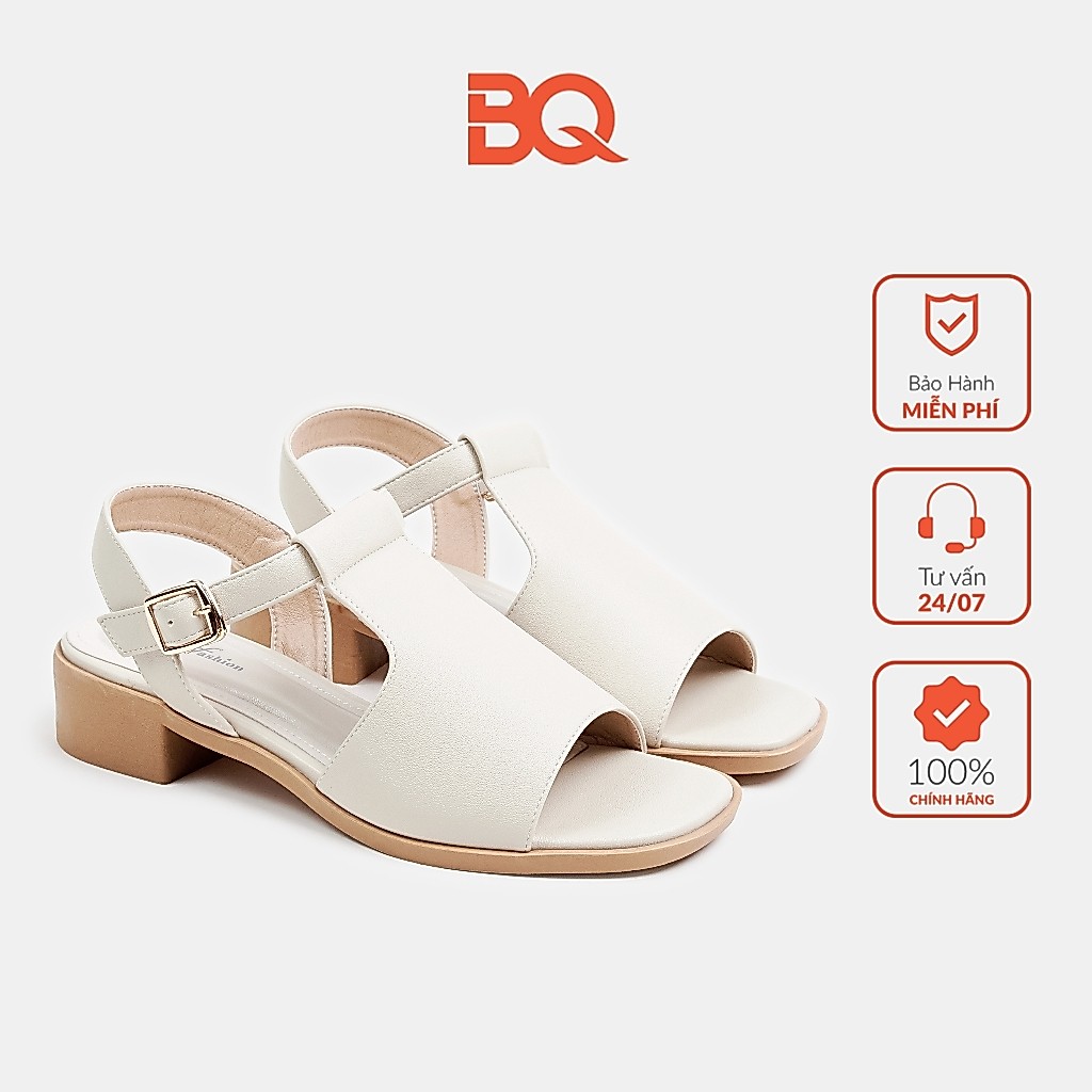 Giày sandal nữ cao 3 phân quai bảng yếm thời trang BQ GIW0191
