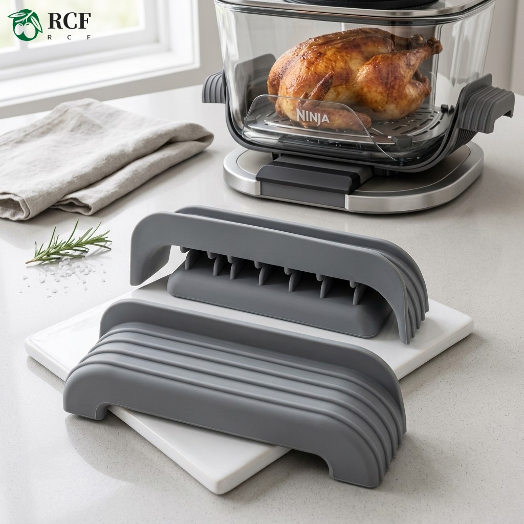 Vỏ tay cầm silicon cho Ninja Crispi Air Fryer Hộp đựng thủy tinh chịu nhiệt chống bỏng