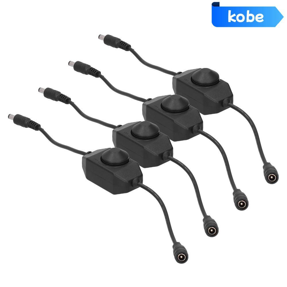 Bộ điều chỉnh độ sáng LED KOBE 4 CÁI, Bộ điều khiển điều chỉnh độ sáng RGB màu đen ABS, Băng LED điề