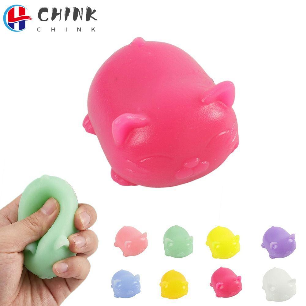Đồ chơi mực mèo CHINK, Bóng căng thẳng giảm căng thẳng cho mèo, Đồ chơi Squishy mèo Squishy siêu mềm
