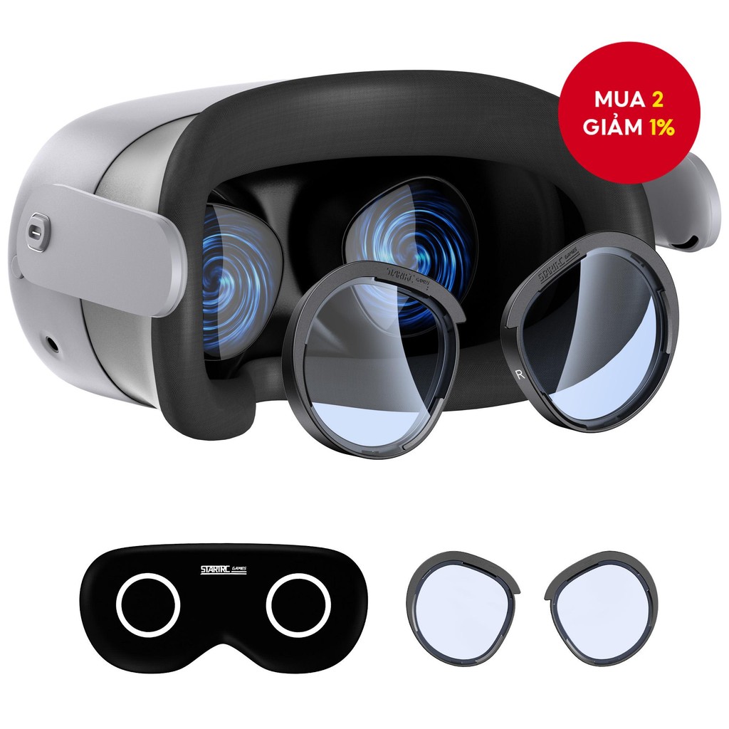 Bộ bảo vệ ống kính tương thích với phụ kiện Meta Quest 3S, vỏ bảo vệ ống kính mềm, khoảng cách kính 