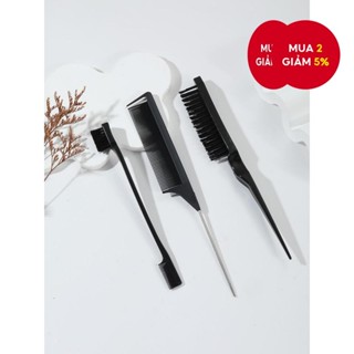 Bộ lược chải tóc 3 mảnh Lược đuôi chuột Bàn chải tóc Phụ kiện tóc chuyên nghiệp Du lịch thiết yếu