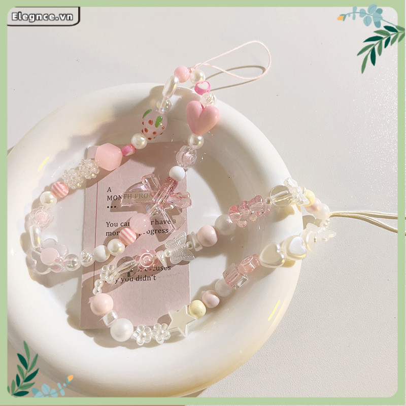 【Elevn】Dây đeo điện thoại chống mất phong cách cổ tích ngọt ngào kèm mặt dây chuyền đính hạt | BigBuy360 - bigbuy360.vn