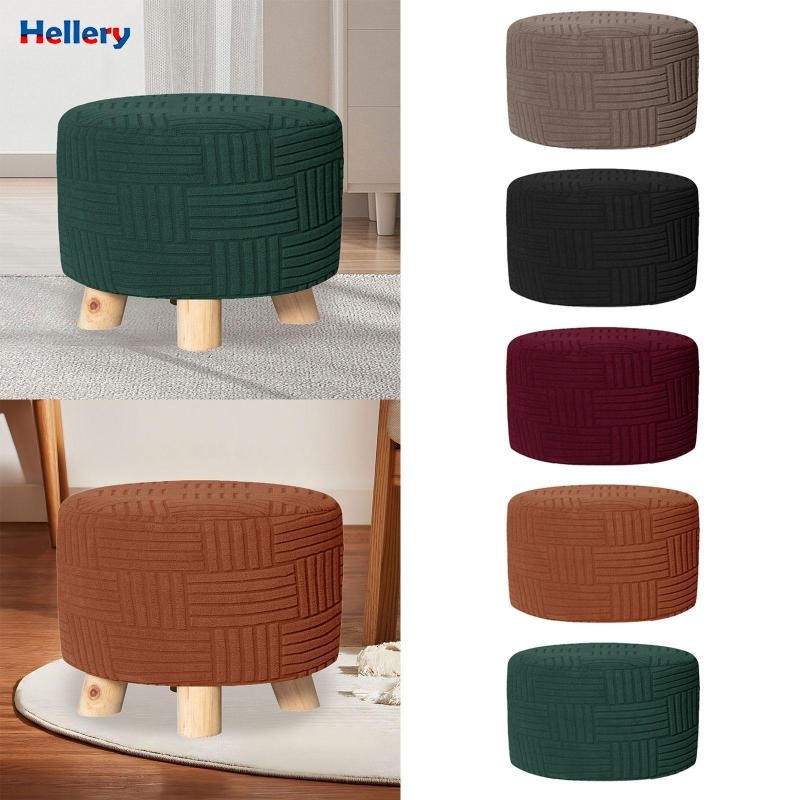 Vỏ Ottoman Mềm Dày Tròn Ghế đẩu Bao Tròn Ottoman Bảo Quản Bao Ottoman Slipcover Cho Phòng Ngủ Để Châ