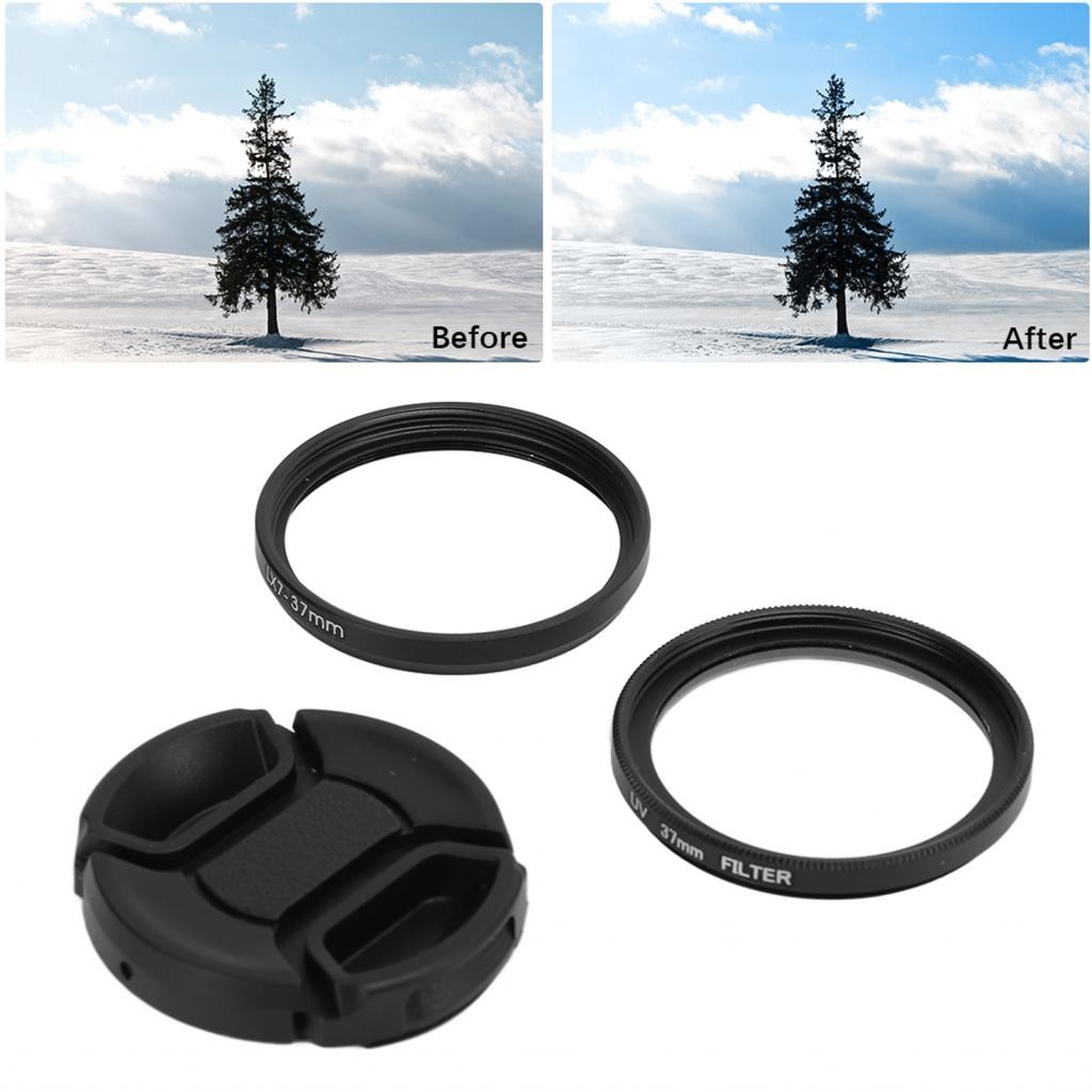 Bộ nắp ống kính vòng lọc UV Camera bảo vệ cường độ cao Di động chắc chắn có nắp cho Lumix LU7 Digita