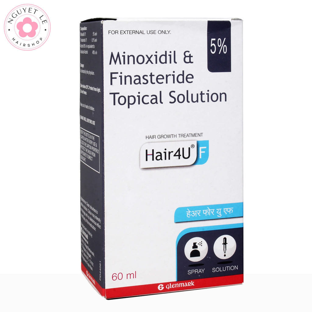 Dung Dịch Hỗ Trợ Mọc Tóc, Giảm Rụng tóc Glenmark Hair 4U F - Hair 4U pro 60ml NL