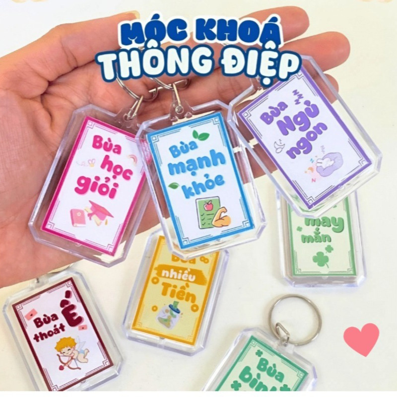 Móc Khoá Thông Điệp Truyền Động Lực, Key Chain Nhắn Nhủ Treo Balo, Quà Tặng Đồng nghiệp, Bạn bè, Lễ 