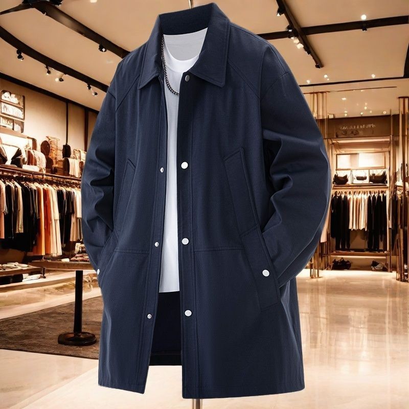 Áo Khoác Dài Nam Mùa Xuân Thu Trench Coat Rộng Rãi