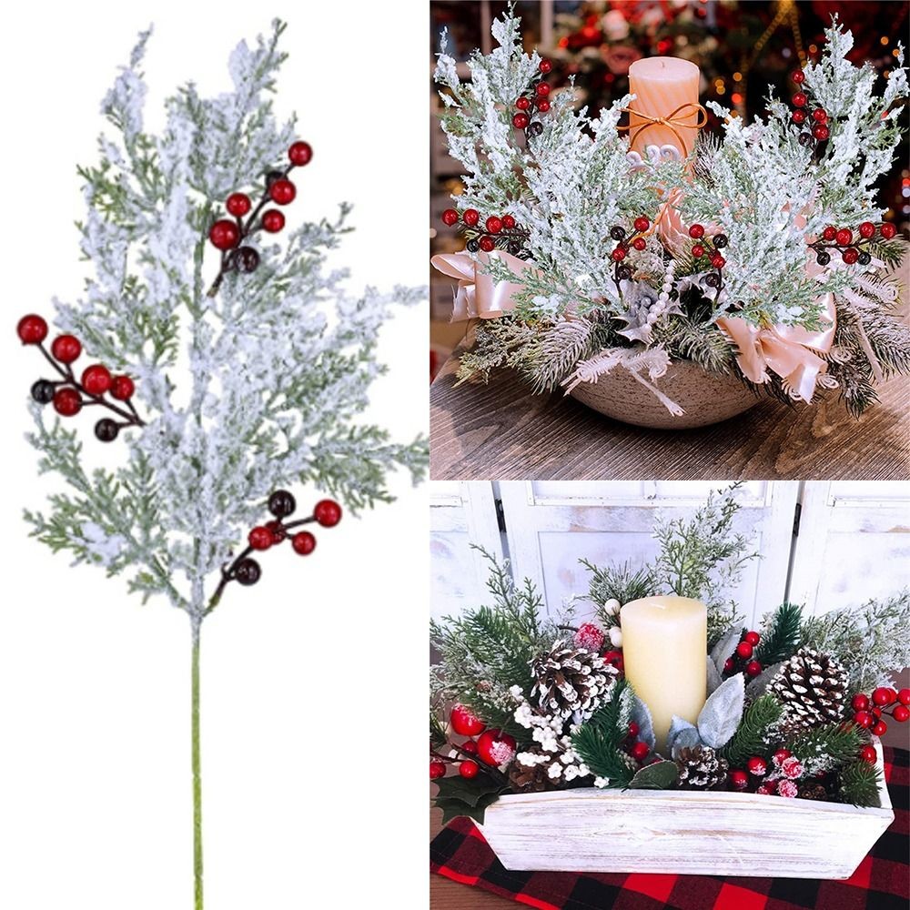 49CM Cây Giáng Sinh Chọn Trang Trí Nhân Tạo Nhánh Thông Trang Trí Nhà Cửa Sắp Xếp Hoa Mô Phỏng Cende