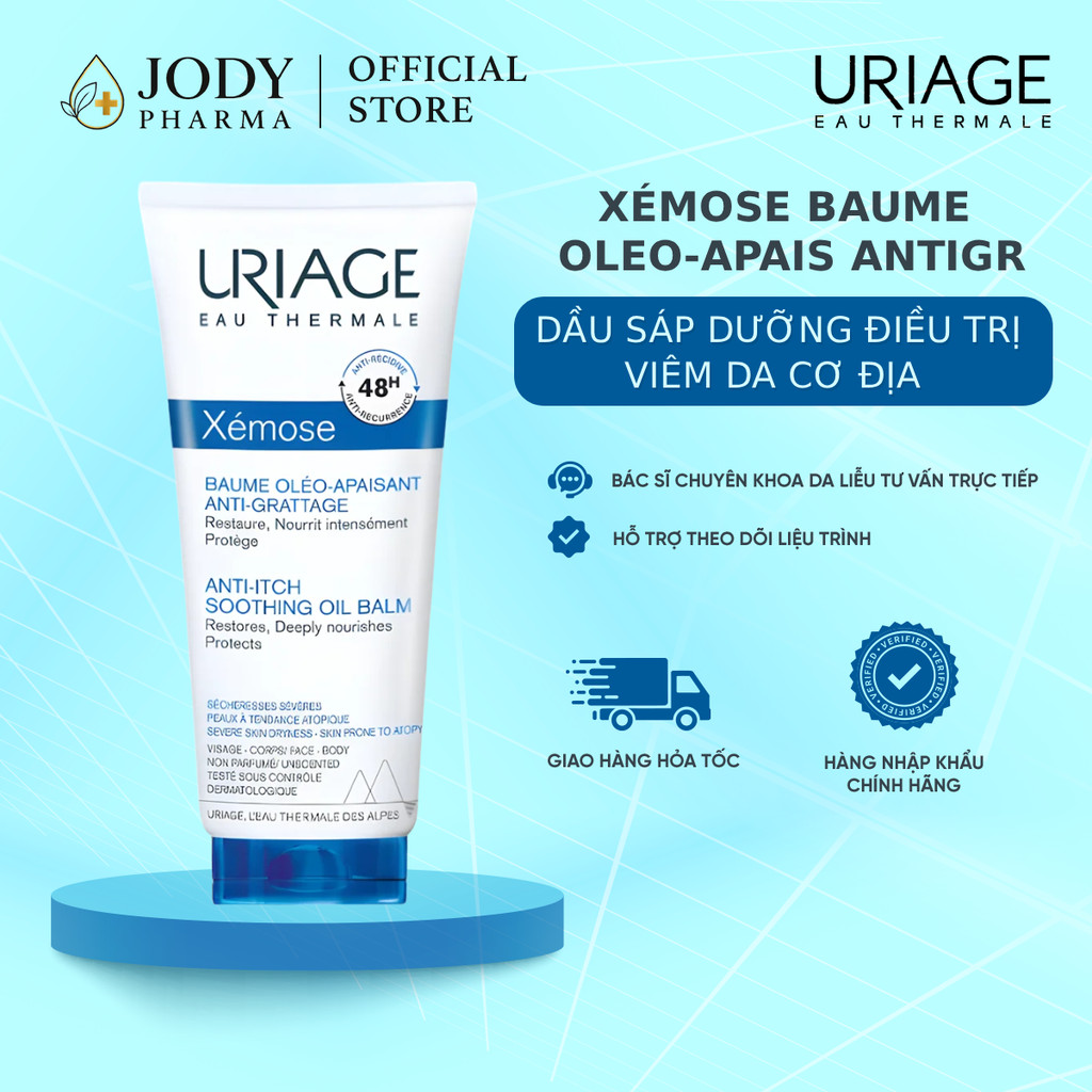 [HÀNG CÔNG TY] Dầu sáp dưỡng ẩm cho da khô, chàm URIAGE XÉMOSE BAUME OLEO-APAIS ANTIGR