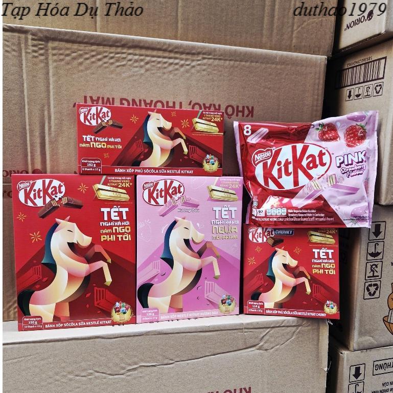 Bánh Xốp Phủ Socola Sữa/ Kitkat Dâu Nestle' KitKat hộp Tết 2026