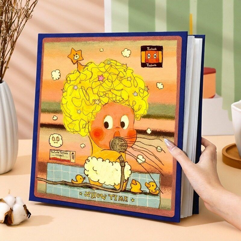 Star DIY Baby Growth Record Book 10cm Polaroid Photo Storage Starman Album ảnh tự dính Cặp đôi DIY B