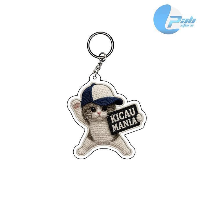 Gantungan kunci viral kicau mania kicau kicau mania - keychain kucing kicau mania ganci akrilik lucu