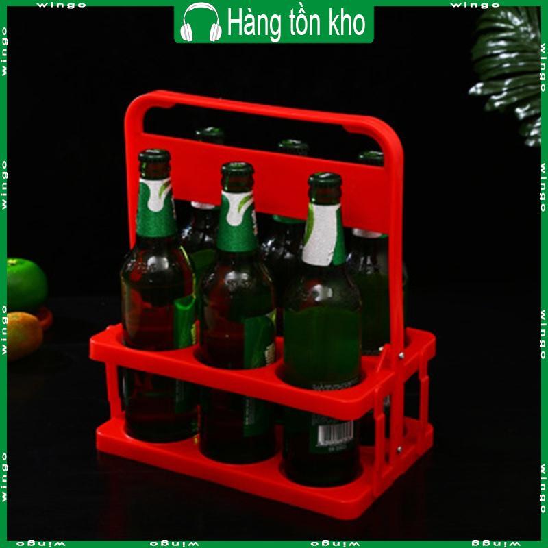 6 Pack Beer Bottle for Carrier Drink Caddy Holder Foldable  Wine Beer Rack Baske