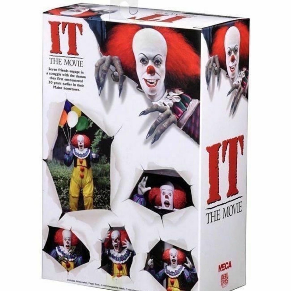 NECA Chú Hề Trả Lại IT 1990 Phiên Bản Cũ 23cm Di Động Hình Mô Hình Búp Bê Hộp Đồ Chơi