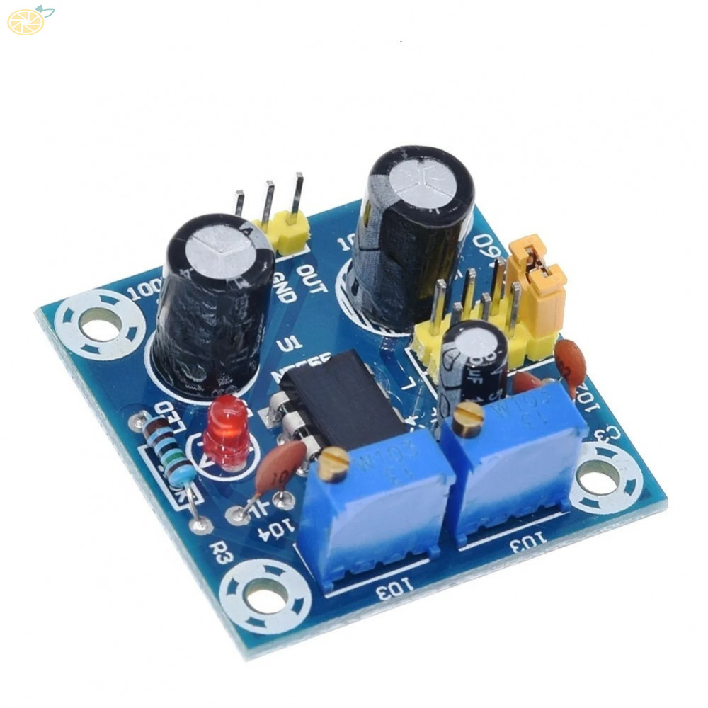 Máy phát sóng vuông NE555 Tần số có thể điều chỉnh 1Hz-200kHz Đèn báo đầu ra LED