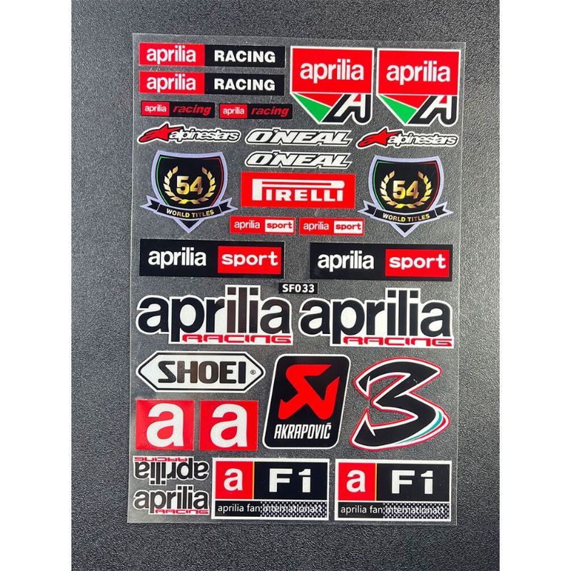 Aprilia stickers, RS660, RSV4, TUONO660 motorcycle fairing decals