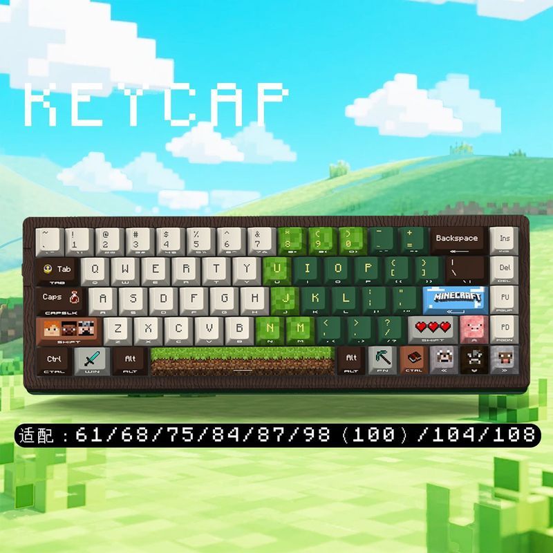 Minecraft Keycap Thăng Hoa Khắc Bên Trong Thích Ứng Với Trục Từ wooting Mega Lion Night Magic Tarant