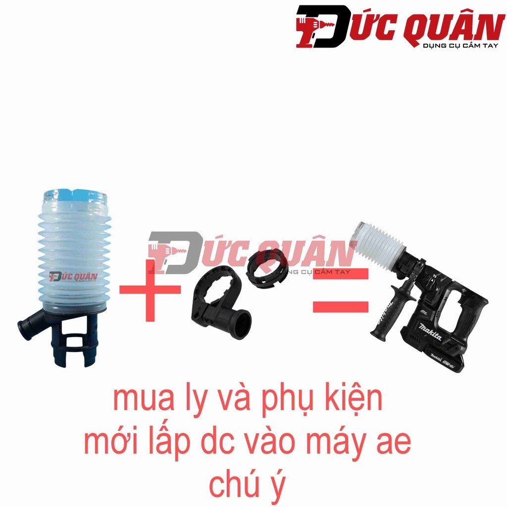 Ly chứa bụi và phụ kiện gắn ly chưa bụi máy DHR171/ DHR166 Makita