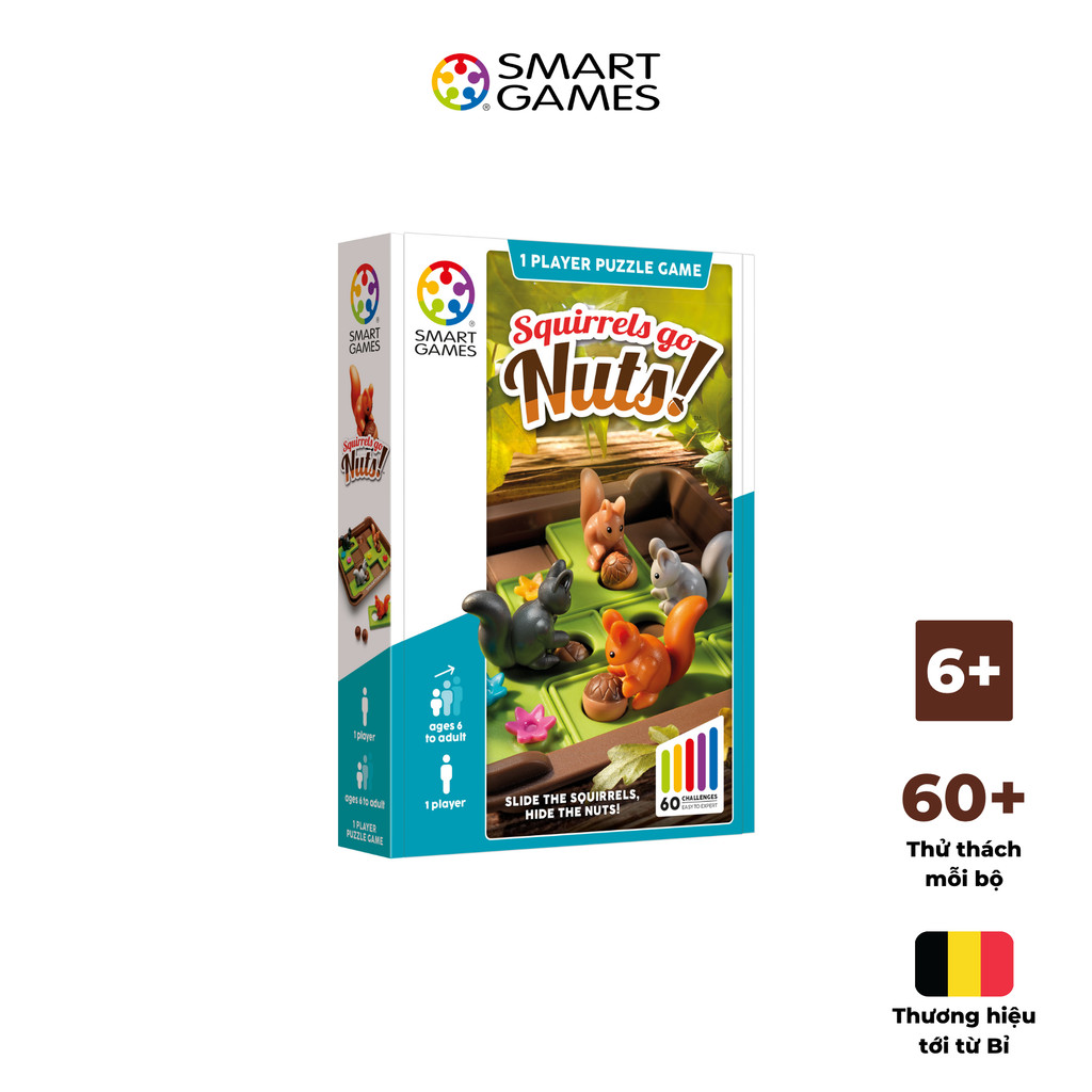 SmartGames - Thử thách Sóc Lăn Hạt (Squirrels Go Nuts) SG 425