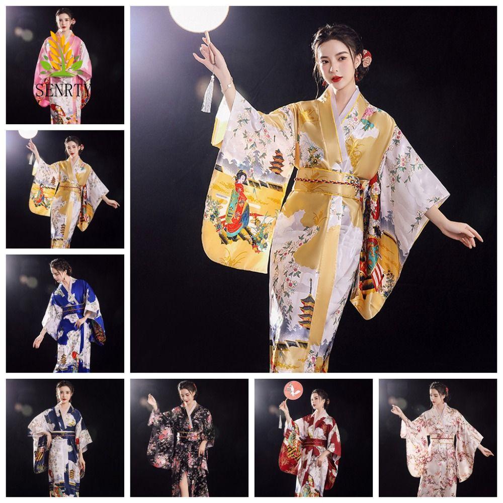 SENRTY Sakura Girl kimono, In hoa sang trọng Truyền thống Nhật Bản kimono, Trang phục hóa trang kimo
