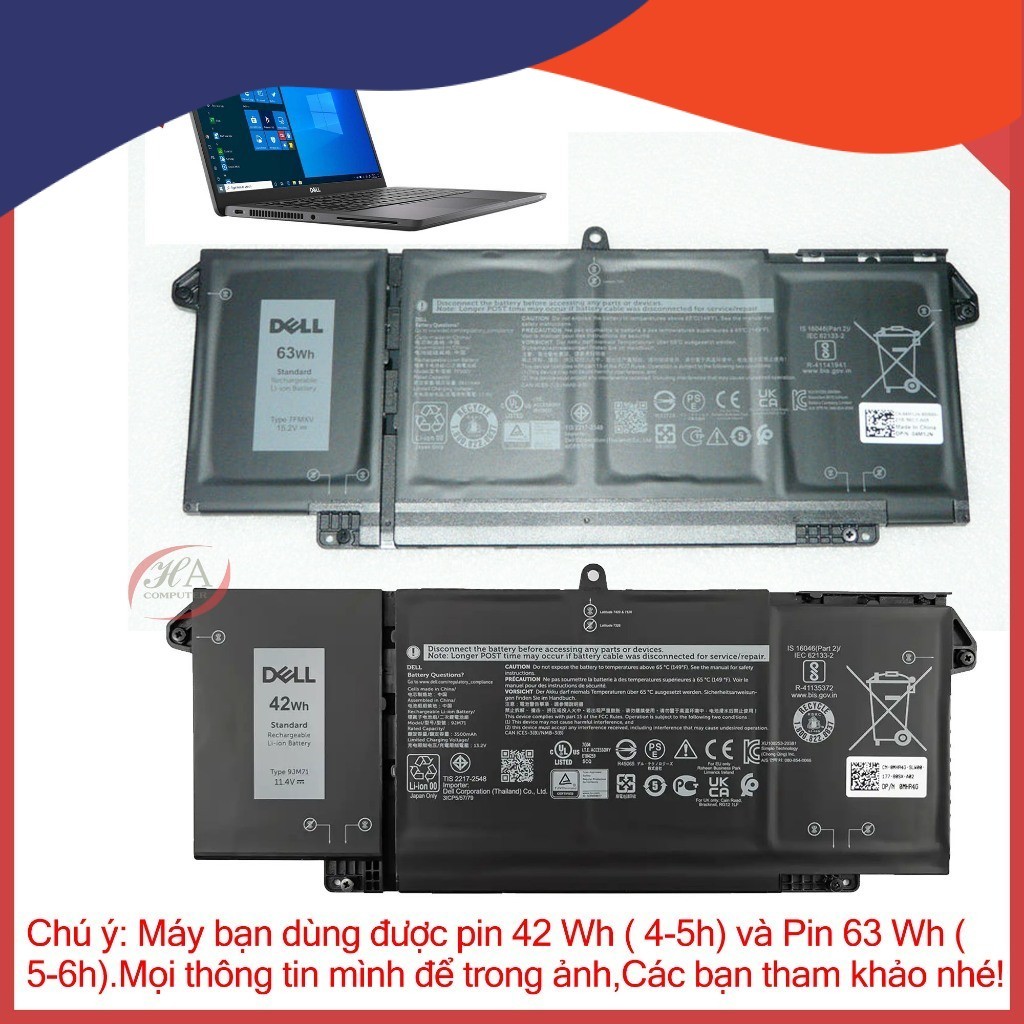 Pin Thay Thế Laptop Dell Latitude 7320