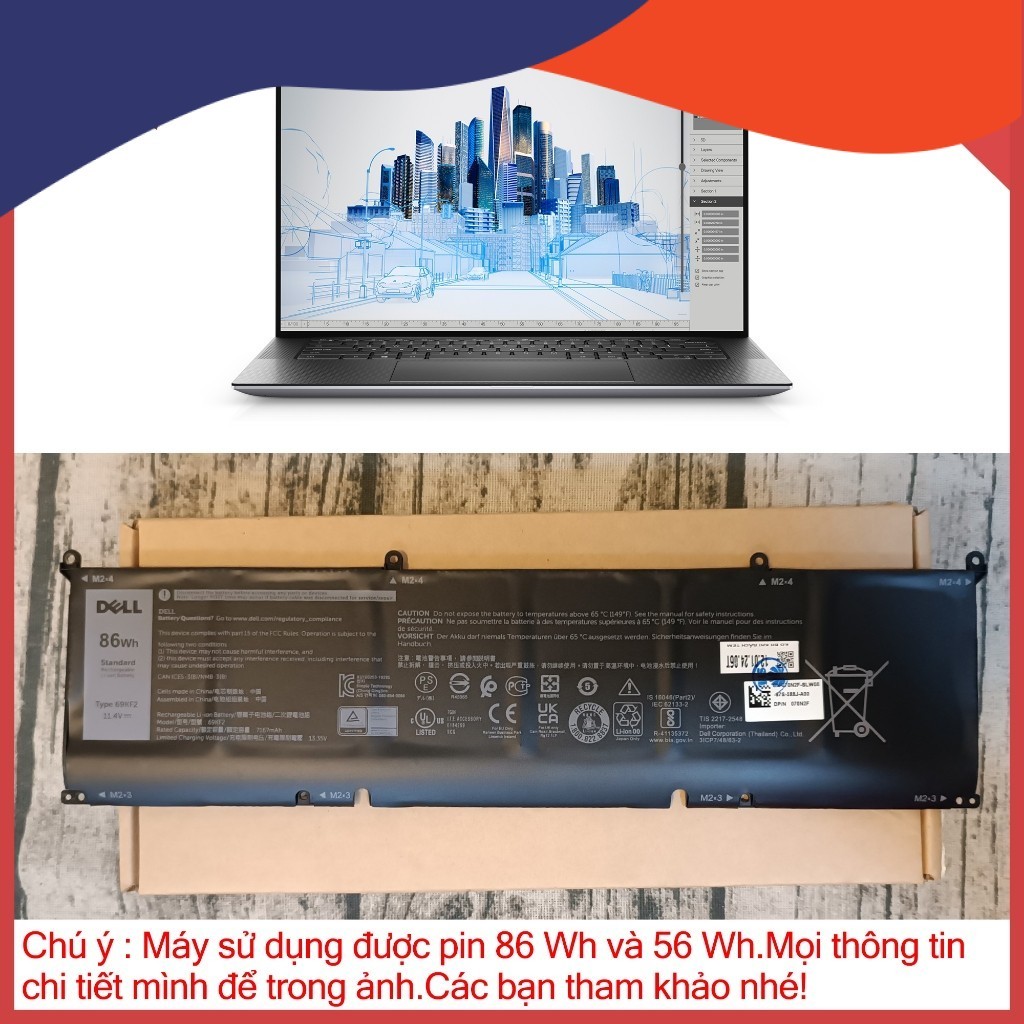 Pin Thay Thế Laptop Dell Precision 5560