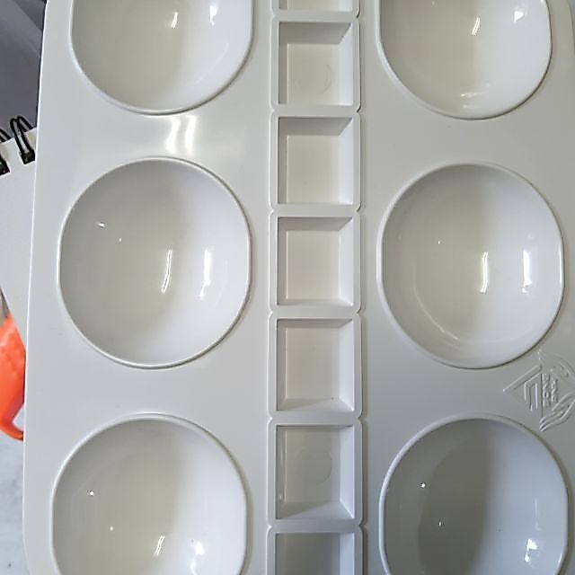 Vĩ Pha Màu Vẽ, Khây Pallet Pha Màu Nhựa, 13 Ô 14*19,5cm_1 Vĩ