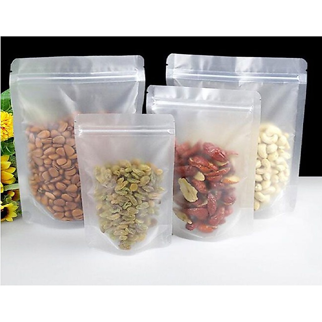 Zipper,1 KG Túi zipper đáy đứng, túi zipper mặt bạc mặt trong