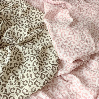 Vải da báo họa tiết crepe gạc cotton 50x135cm, vải may đầm handmade DIY