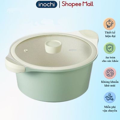 Nồi chảo vân đá OMI SIMPLE chống dính, quai cầm cách nhiệt sử dụng được cho mọi loại bếp