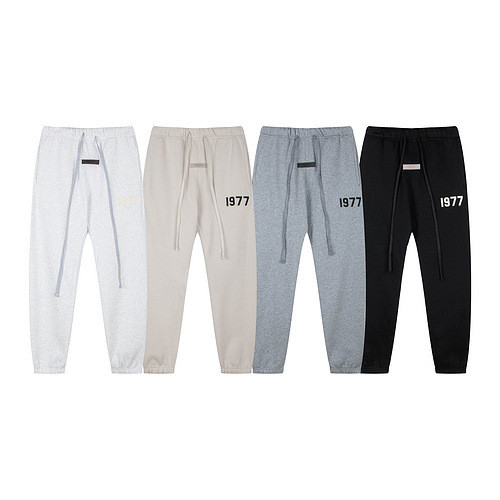 AO77 FOG Men's fleece-lined jogger pants with elasticated cuffs, American style casual pants, men's 