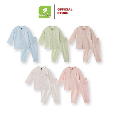LULLABY - NH431N - Bộ cài giữa dài tay Single Jacquard  