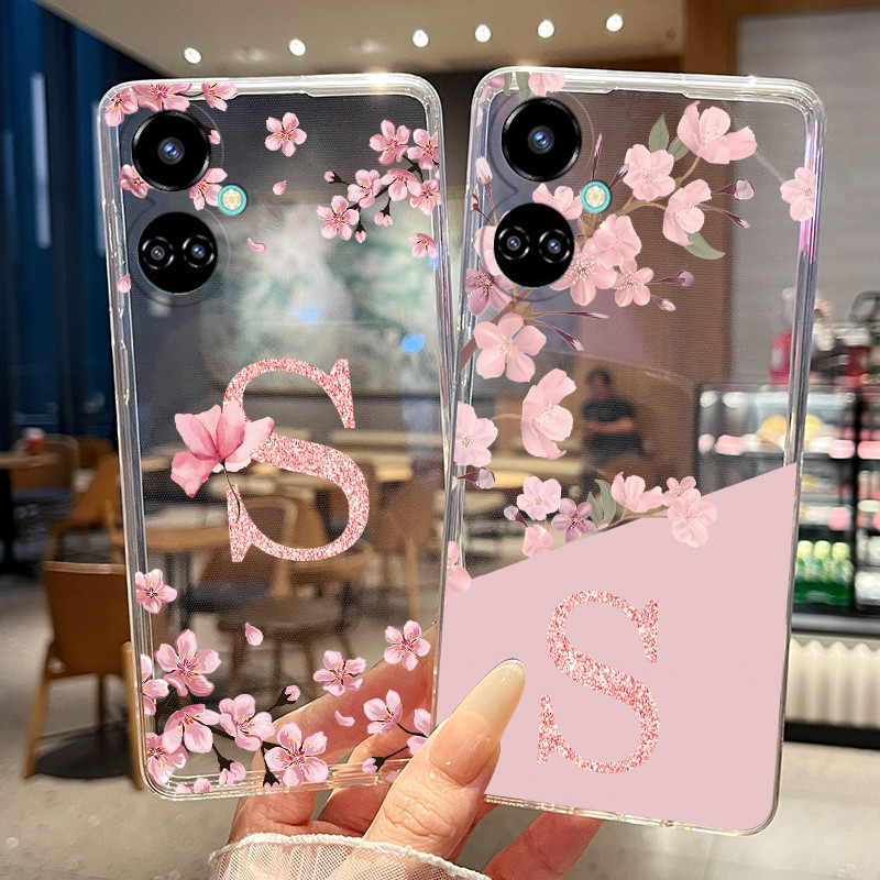 Ốp Điện Thoại Cho Tecno Camon19 CI6n / Camon 19 Pro CI7n CI8 CI8n Vỏ Hoa Chữ Trong Suốt Silicon Mềm 