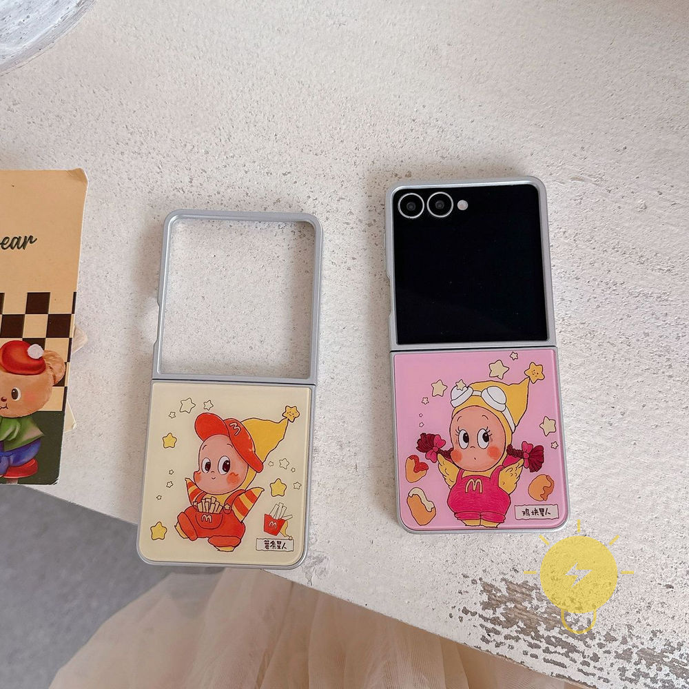 Phone Case For SAMSUNG Galaxy Z Flip 7 / Z Flip 6 / Z Flip 5 TPU Star Aesthetic Korean Cute