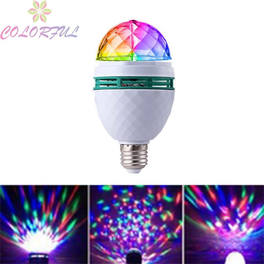 RGB LED Bulb Changeable Colorful E27 LED Bulb Projector Lights Home Decor