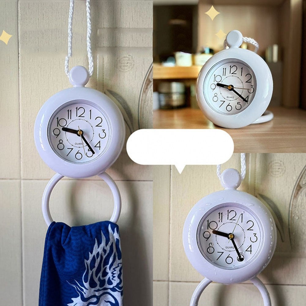 [DOLLDOLL-VN]Bathroom Clock AA Battery Display Bedroom AA Battery Not In Delivery Hanging