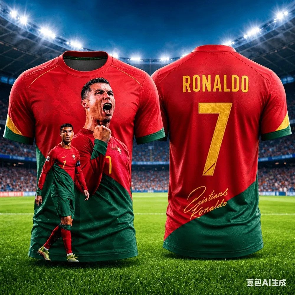 Bồ Đào Nha Ronaldo Số 7 Bàn Chải Đa Chân Dung Đột quỵ Bóng Đá Jersey 3D Trên In Thoáng Khí Dạo Phố Unisex Thể Thao Áo