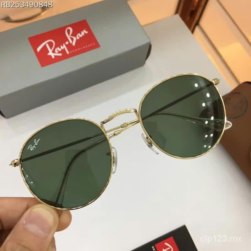 R RB3447 Kính Mát Tròn Phiên Bản Nâng Cấp Mỏng Khung Kim Loại Kính Mát Nam Kinh Doanh Lái Xe Phân Cự