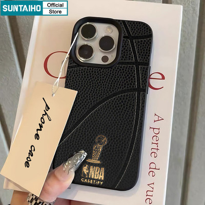 Ốp Điện Thoại Suntaiho NBA Họa Tiết Bóng Rổ Họa Tiết Silicon Mềm Cao Cấp Chống Sốc Cho iPhone 11 12 13 14 15 16 Pro Max IP 7 8 Plus Iphon X XS XR Xs max