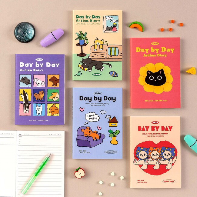 2026 Korea Diary Ardium Day by Day (B6) Monthly + Daily