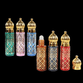 OPEAREY Chai Nước Hoa Rỗng, Chai Tinh Dầu Mini Bao Bì Màu 8ml, Bóng Con Lăn Thủy Tinh Di Động Chai Thủy Tinh Làm Nước Hoa