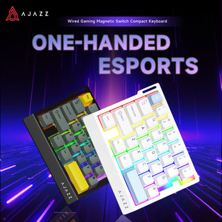  Bàn phím chơi game một tay AJAZZ AK029 Công tắc từ tính có dây 8000Hz Bàn phím cơ RGB kích hoạt nhanh cho game thủ PC thể thao điện tử 