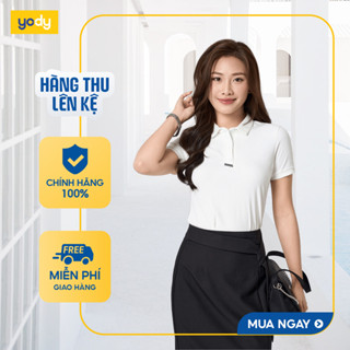   Áo Polo Nữ YODY Business Nẹp Phối Dây Dệt Sang Trọng Mềm Mại Năng Động Co Giãn WAPO25S128
