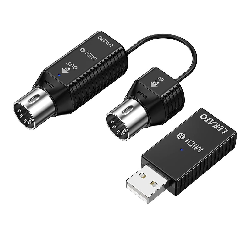Hệ thống truyền dẫn không dây Mini LEKATO Bộ chuyển đổi MIDI không dây MS1 5 PIN cho bàn phím đàn Pi